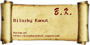 Bilszky Kanut névjegykártya